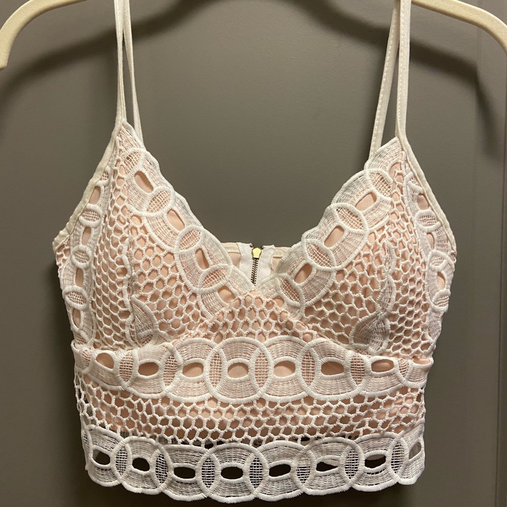 Embroidered crop top
